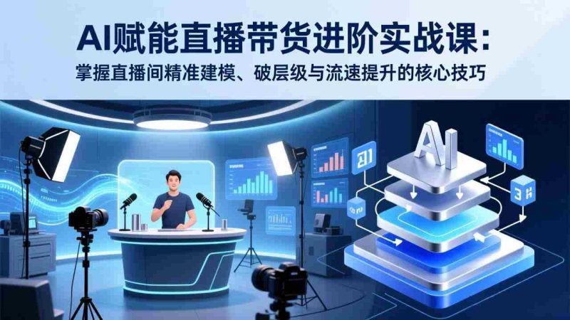 (17405期)AI赋能直播带货进阶实战课:掌握直播间精准建模、破层级与流速提升的核心技巧-OG资源站