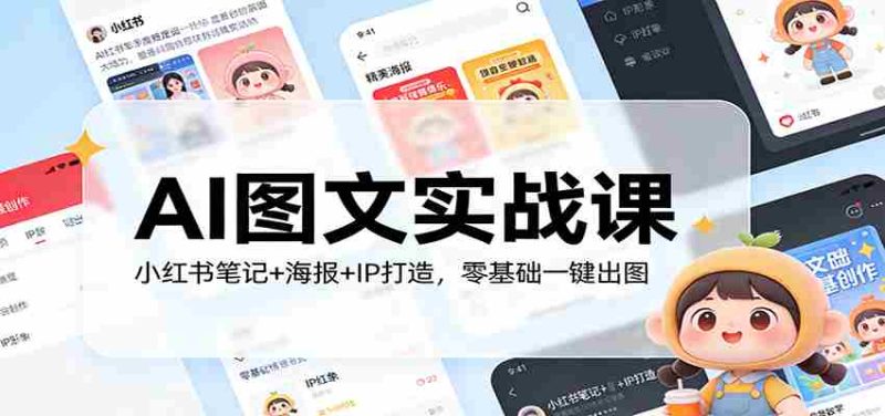 AI图文实战课:小红书笔记+海报+IP打造,零基础一键出图-OG资源站