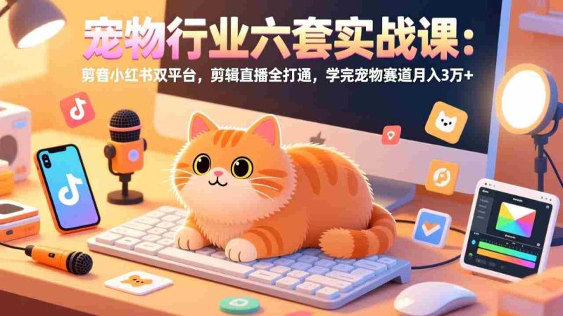（17410期）宠物行业六套实战课：抖音小红书双平台，剪辑直播全打通，学完宠物赛道月入3万+-OG资源站