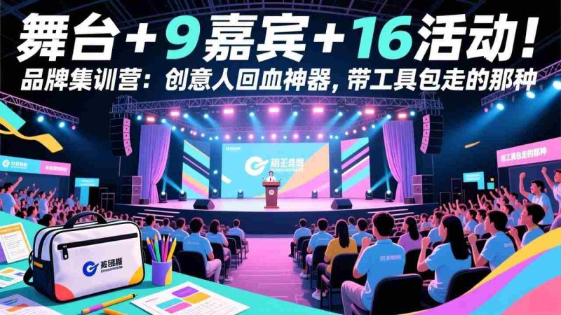 (17413期)舞台 + 9 嘉宾 + 16 活动!品牌集训营:创意人回血神器,带工具包走的那种-OG资源站