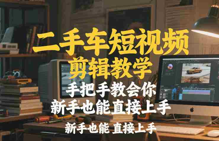 二手车短视频剪辑教学，手把手教会你，新手也能直接上手-OG资源站