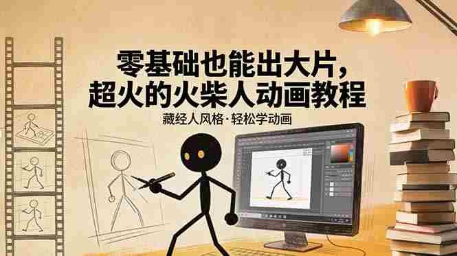 （17464期）零基础也能出大片，超火的火柴人动画教程（藏经人风格）-OG资源站