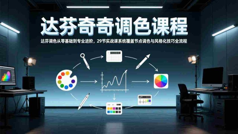 （17484期）达芬奇调色从零基础到专业进阶，29节实战课系统覆盖节点调色与风格化技巧全流程-OG资源站