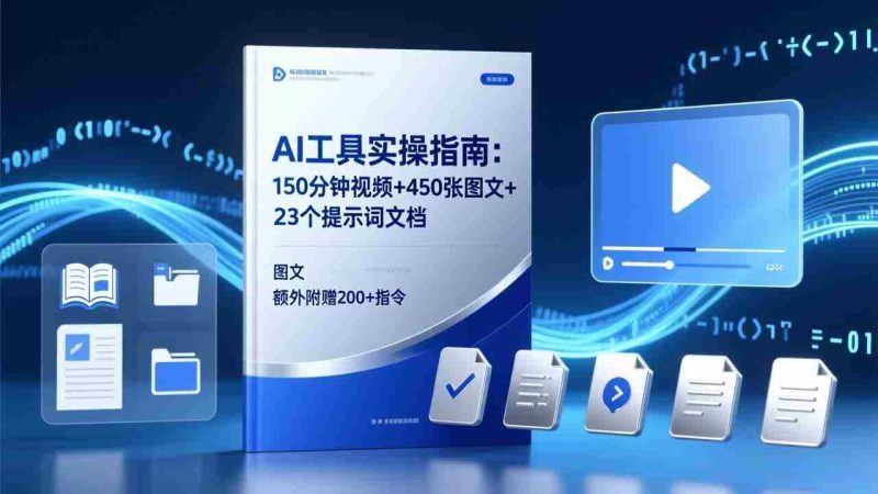 （17504期）AI工具实操指南：150分钟视频+450张图文+23个提示词文档，额外附赠200+指令-OG资源站