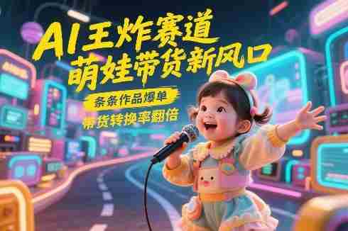 AI王炸赛道，萌娃带货新风口，条条作品爆单，带货转换率翻倍，核心逻辑拆解-OG资源站