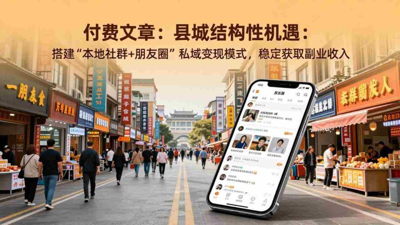 （17518期）付费文章：县城结构性机遇：搭建“本地社群+朋友圈”私域变现模式，稳定获取副业收入-OG资源站