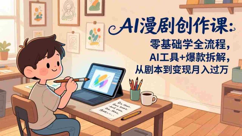 （17519期）AI漫剧创作课：零基础学全流程，AI工具+爆款拆解，从剧本到变现月入过万-OG资源站