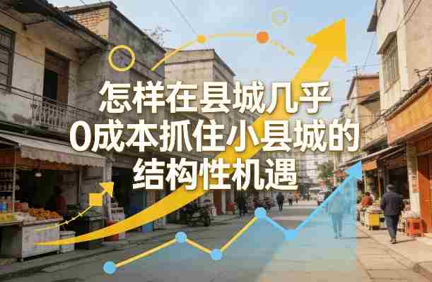付费文章:怎样在县城几乎0成本抓住小县城的结构性机遇-OG资源站