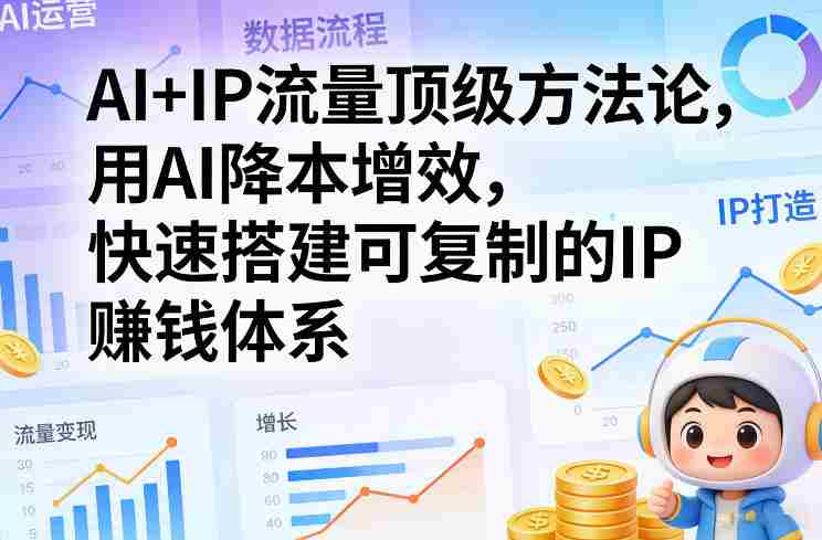 AI+IP流量顶级方法论，用AI降本增效，快速搭建可复制的IP賺钱体系-OG资源站