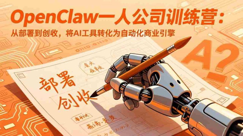 （17540期）OpenClaw一人公司训练营：从部署到创收，将AI工具转化为自动化商业引擎-OG资源站