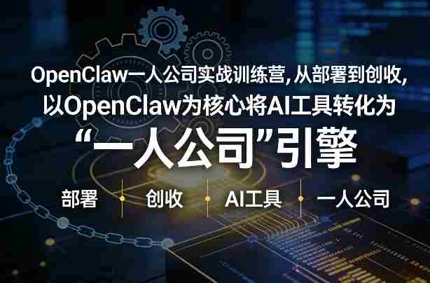 OpenClaw小龙虾+一人公司实战训练营，从部署到创收，将AI工具转化为“一人公司”引擎，低成本变现-OG资源站
