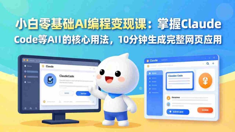 （17562期）小白零基础AI编程变现课：掌握Claude Code等AI工具的核心用法，10分钟生成完整网页应用-OG资源站