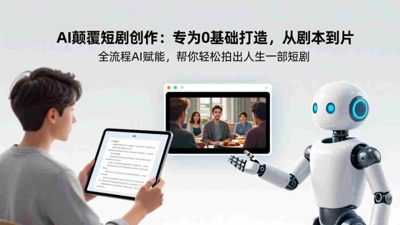 (17564期)AI颠覆短剧创作:专为0基础打造,从剧本到成片全流程AI赋能,帮你轻松拍出人生第一部短剧-OG资源站