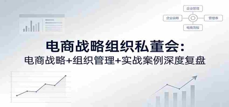电商战略组织私董会：电商战略+组织管理+实战案例深度复盘-OG资源站