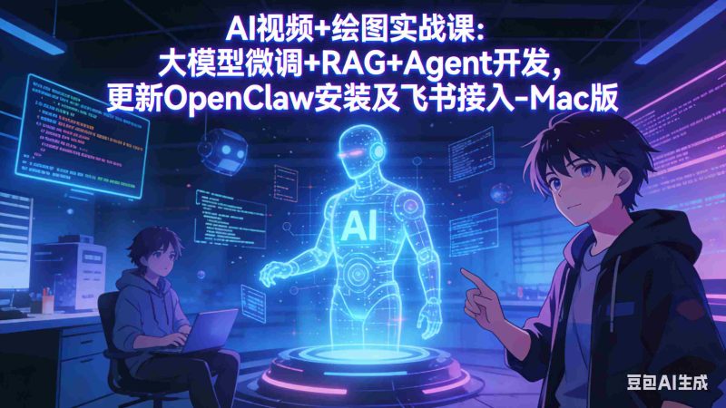 (17594期)AI视频+绘图实战课:大模型微调+RAG+Agent开发,更新OpenClaw安装及飞书接入-Mac版-OG资源站