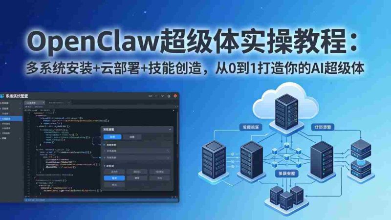 （17603期）OpenClaw-小龙虾 超级体实操教程：多系统安装+云部署+技能创造，从0到1打造你的AI超级体-OG资源站