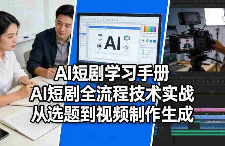 AI短剧学习手册，AI短剧全流程技术实战，从选题到视频制作生成-OG资源站