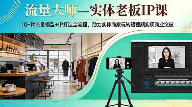 （17638期）流量大师—实体老板IP课：10+种流量模型+IP打造全流程，助力实体商家玩转短视频实现商业突破-OG资源站