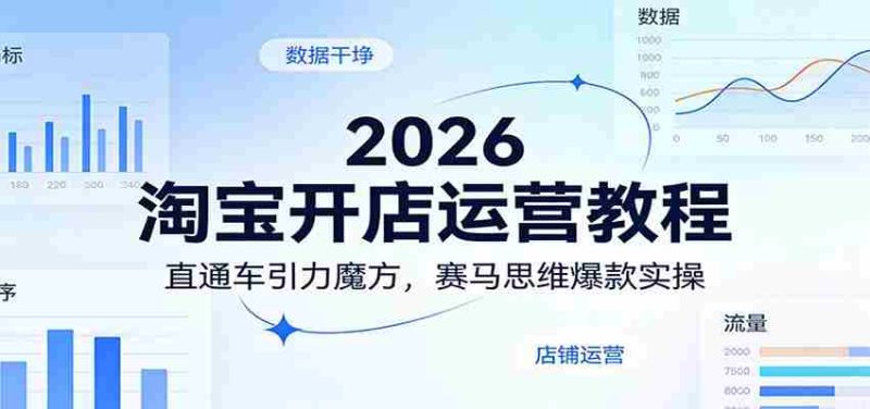 2026淘宝开店运营教程：直通车引力魔方，赛马思维爆款实操-OG资源站