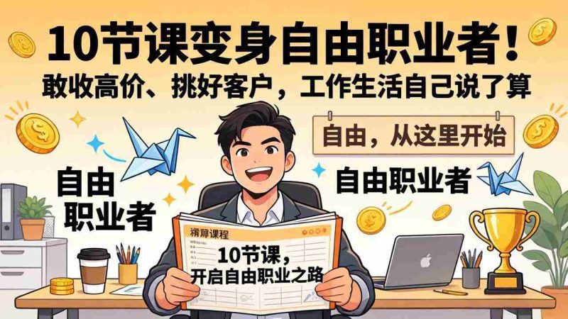 （17663期）10 节课变身自由职业者！敢收高价、挑好客户，工作生活自己说了算-OG资源站