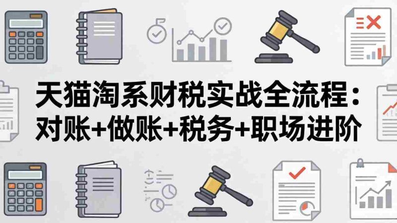 (17676期)天猫淘系财税实战全流程:对账+做账+税务+职场进阶,手把手吃透平台财税每一环-OG资源站