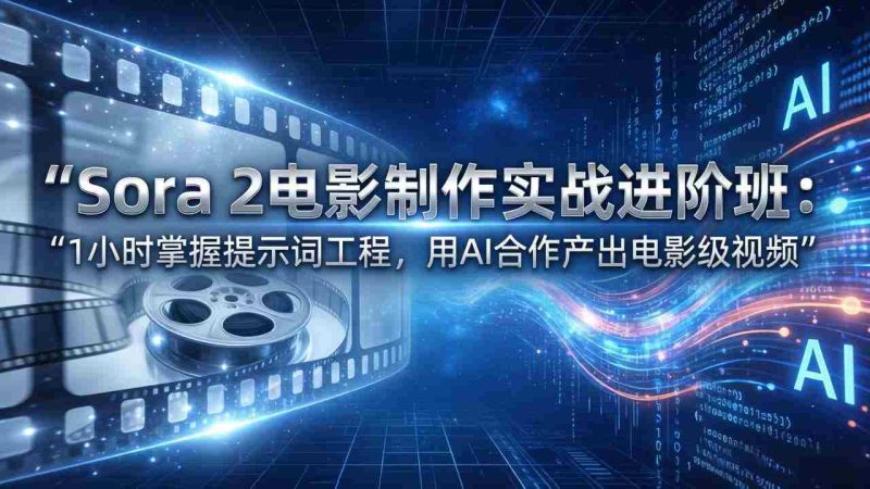 (17679期)Sora 2电影制作实战进阶班:1小时掌握提示词工程,用AI合作产出电影级视频-OG资源站