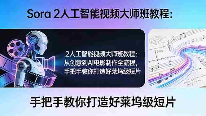 （17688期）Sora 2人工智能视频大师班教程：从创意到AI电影制作全流程，手把手教你打造好莱坞级短片-OG资源站