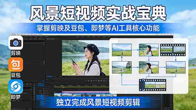 （17704期）风景短视频实战宝典：掌握剪映及豆包、即梦等AI工具的核心功能，独立完成风景短视频剪辑-OG资源站