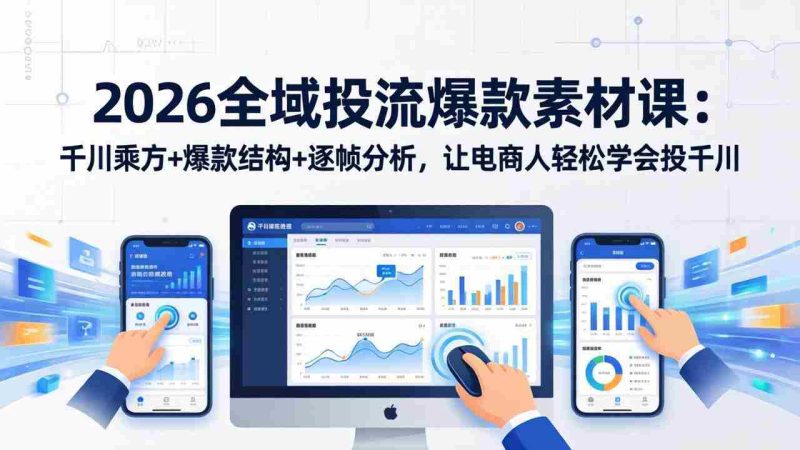 （17705期）2026全域投流爆款素材课：千川乘方+爆款结构+逐帧分析，让电商人轻松学会投千川-OG资源站