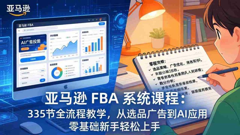 （17744期）亚马逊 FBA 系统课程（更新26年3月）335节全流程教学，从选品广告到AI应用，零基础新手轻松上手-OG资源站