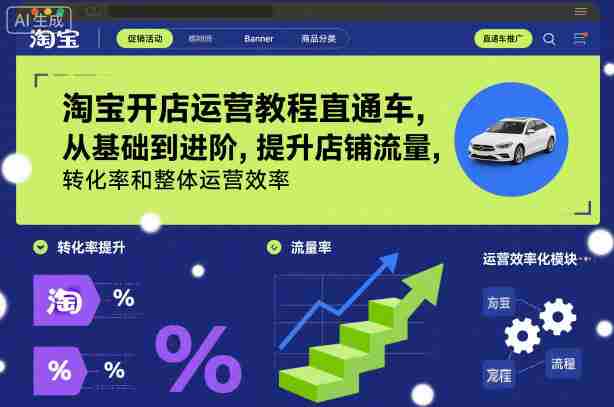 淘宝开店运营教程直通车，从基础到进阶，提升店铺流量，转化率和整体运营效率（更新26年3月24日）-OG资源站