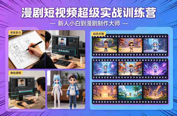 漫剧短视频超级实战训练营，新人小白到漫剧制作大师-OG资源站