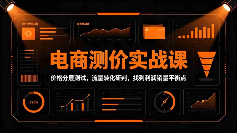 电商测价实战课:价格分层测试,流量转化研判,找到利润销量平衡点-OG资源站
