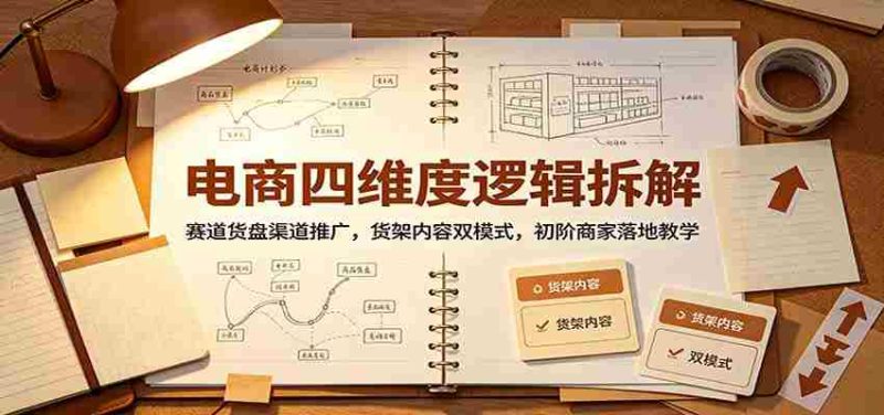 电商四维度逻辑拆解：赛道货盘渠道推广，货架内容双模式，初阶商家落地教学-OG资源站