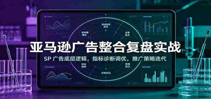 亚马逊广告整合复盘实战：SP广告底层逻辑，指标诊断调优，推广策略迭代-OG资源站