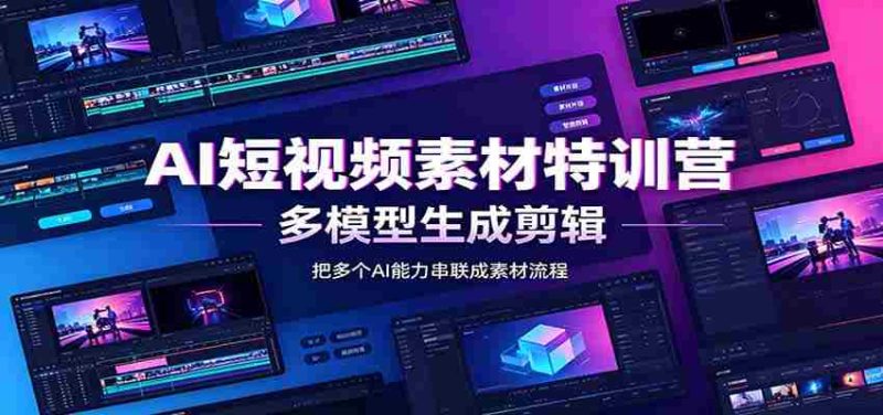 AI短视频素材特训营：Codex本地部署实操，多模型生成剪辑，爆量素材挖掘教学-OG资源站