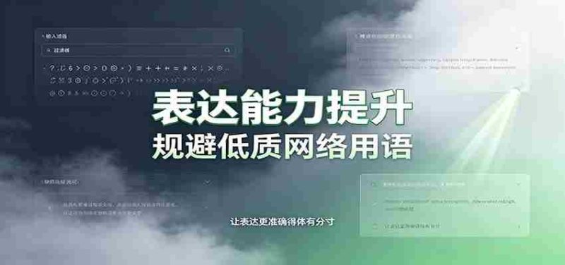 表达能力提升：语言塑造思想逻辑，规避低质网络用语，强化心智感知-OG资源站