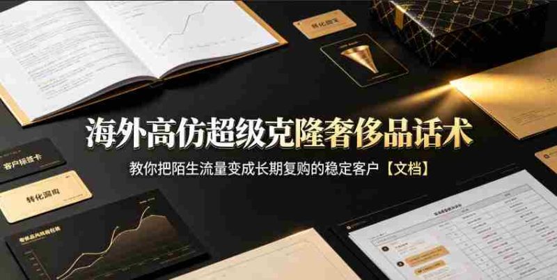 海外高仿超级克隆奢侈品话术，教你把陌生流量变成长期复购的稳定客户【文档】-OG资源站
