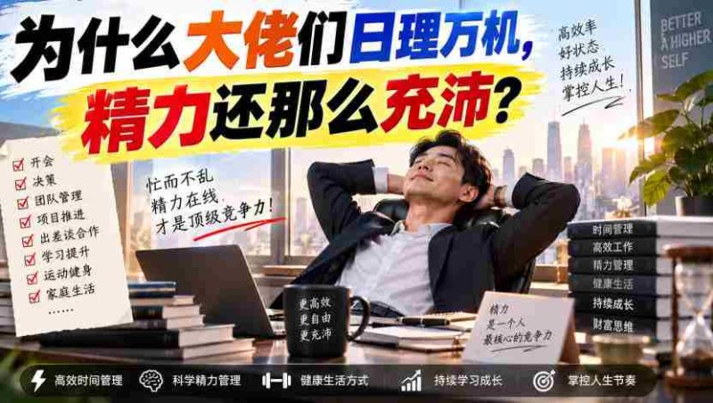 付费文章：为什么大佬们日理万机，精力还那么充沛？-OG资源站