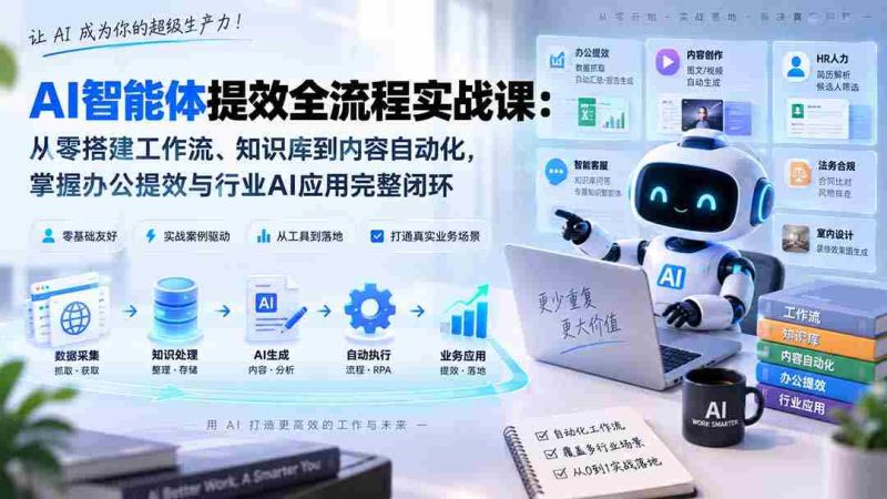 (20260期)AI智能体提效全流程实战课:从零搭建工作流、知识库到内容自动化,掌握办公提效与行业AI应用完整闭环-OG资源站