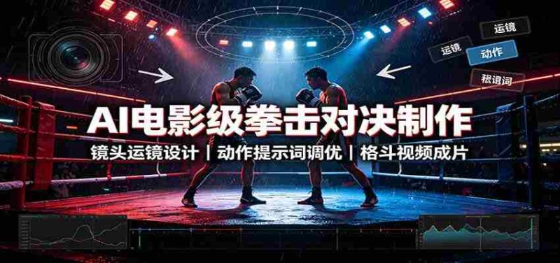 AI电影级拳击对决制作：镜头运镜设计，动作提示词调优，格斗视频成片-OG资源站
