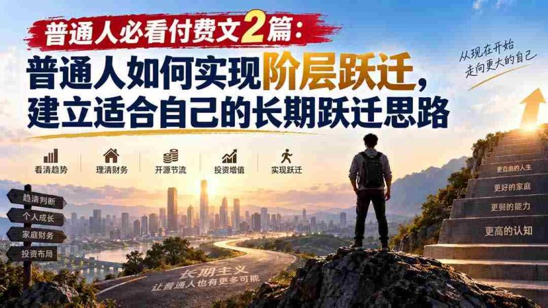 （20262期）普通人必看付费文2篇：普通人如何实现阶层跃迁，建立适合自己的长期跃迁思路-OG资源站