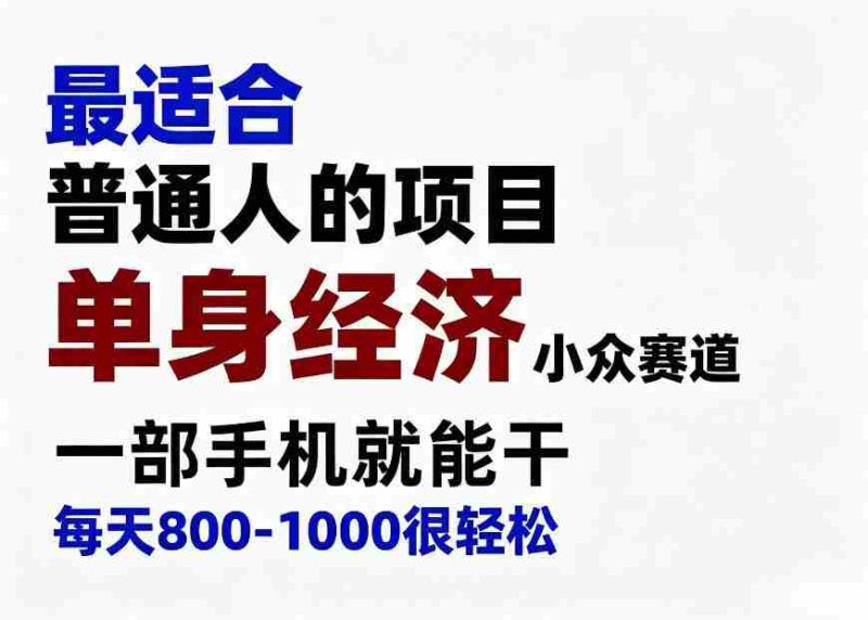 身经济小众赛道,一部手机就能干,每天搞个800-1000很轻松,最适合普通人的项目【揭秘】-OG资源站