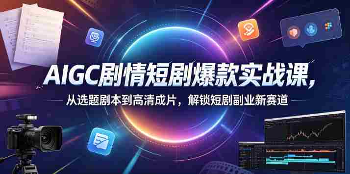 AIGC剧情短剧爆款实战课，从选题剧本到高清成片，解锁短剧副业新赛道（更新0906）-OG资源站