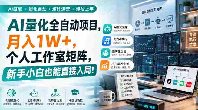 AI黄金量化玩法，新手低成本入局的最佳跳板，月收益轻松万元！-OG资源站