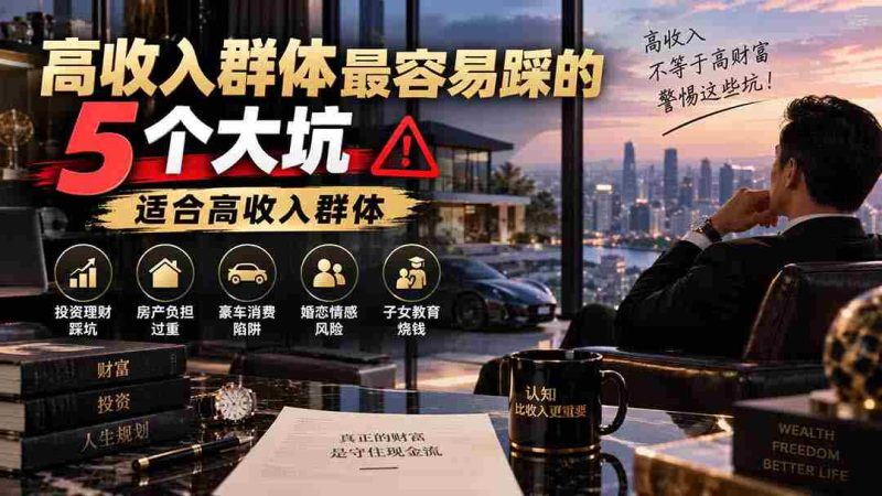 （20289期）付费文章：高收入群体最容易踩的5个大坑，适合高收入群体-OG资源站