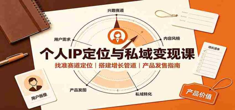 个人IP定位与私域变现课：找准赛道定位，搭建增长管道，产品发售指南-OG资源站