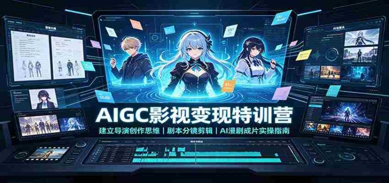 AIGC影视变现特训营:建立导演创作思维,剧本分镜剪辑,AI漫剧成片实操指南-OG资源站