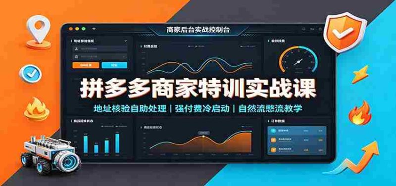 拼多多商家特训实战课：地址核验自助处理，强付费冷启动，自然流憋流教学-OG资源站