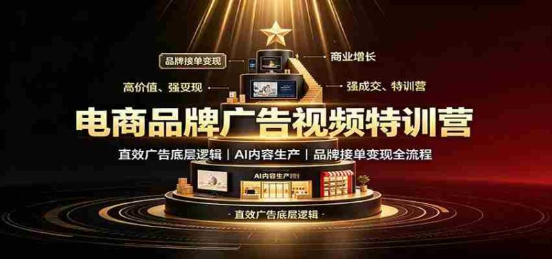 电商品牌广告视频特训：直效广告底层逻辑，AI内容生产，品牌接单变现全流程-OG资源站